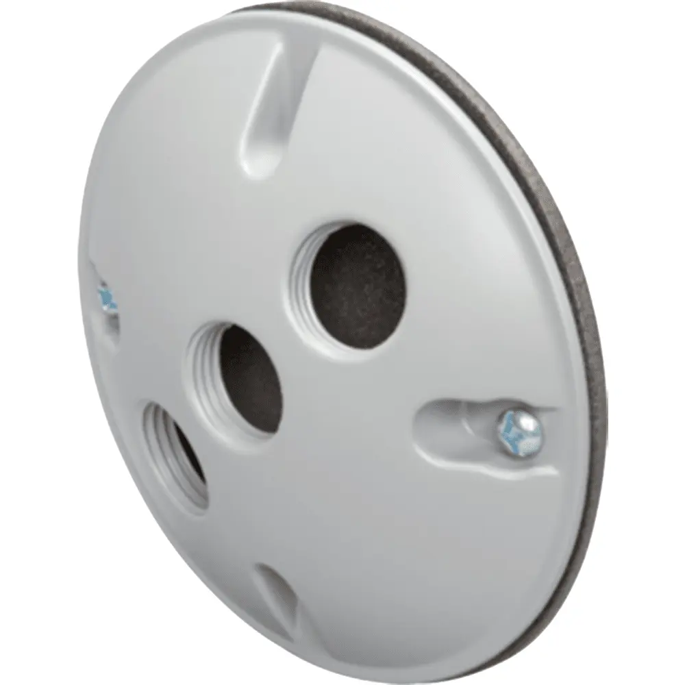 4 in. Round Weatherproof Lamp Holder Cover, (3) 1/2 in., Gray 3 4 in. Round Weatherproof Lamp Holder Cover, (3) 1/2 in., Gray