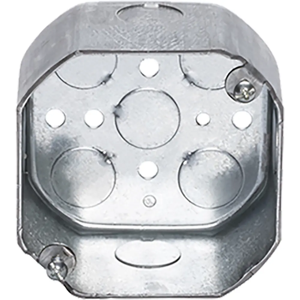 4" Octagon Box Welded, 1/2", 3/4" KO's, 1-1/2" Deep 2 4" Octagon Box Welded, 1/2", 3/4" KO's, 1-1/2" Deep