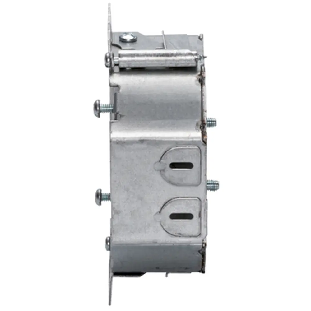 4" Octagon Box Welded w/ Non-Metallic Clamps, Swing Bracket, 1/2" KO's, 1-1/2" Deep