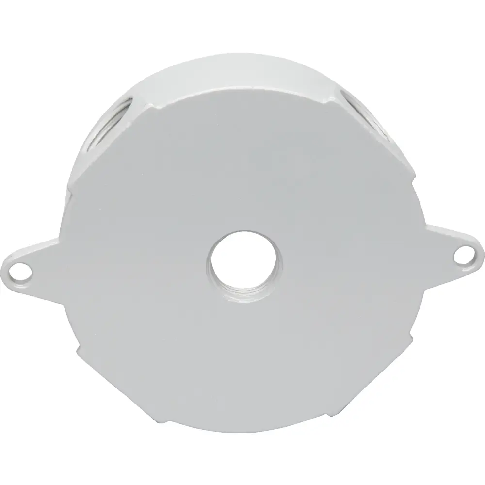 4" Round Weatherproof Box, (5) 1/2" Hole, Gray