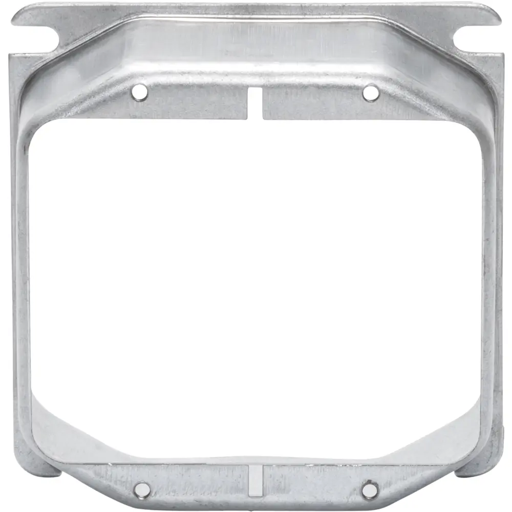 4" Square 2 Gang Device Ring, 1-1/2" Raised, 15.5 Cu. In.