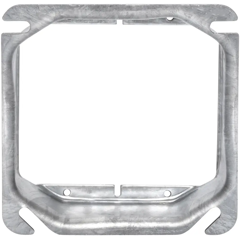 4" Square 2 Gang Device Ring, 1-1/4" Raised, 14.5 Cu. In. 1 4" Square 2 Gang Device Ring, 1-1/4" Raised, 14.5 Cu. In.