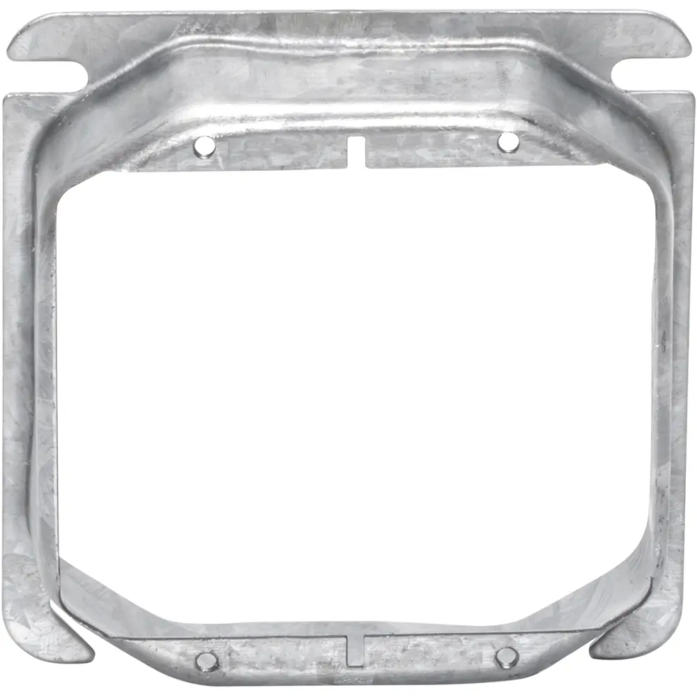 4" Square 2 Gang Device Ring, 1-1/4" Raised, 14.5 Cu. In. 2 4" Square 2 Gang Device Ring, 1-1/4" Raised, 14.5 Cu. In.
