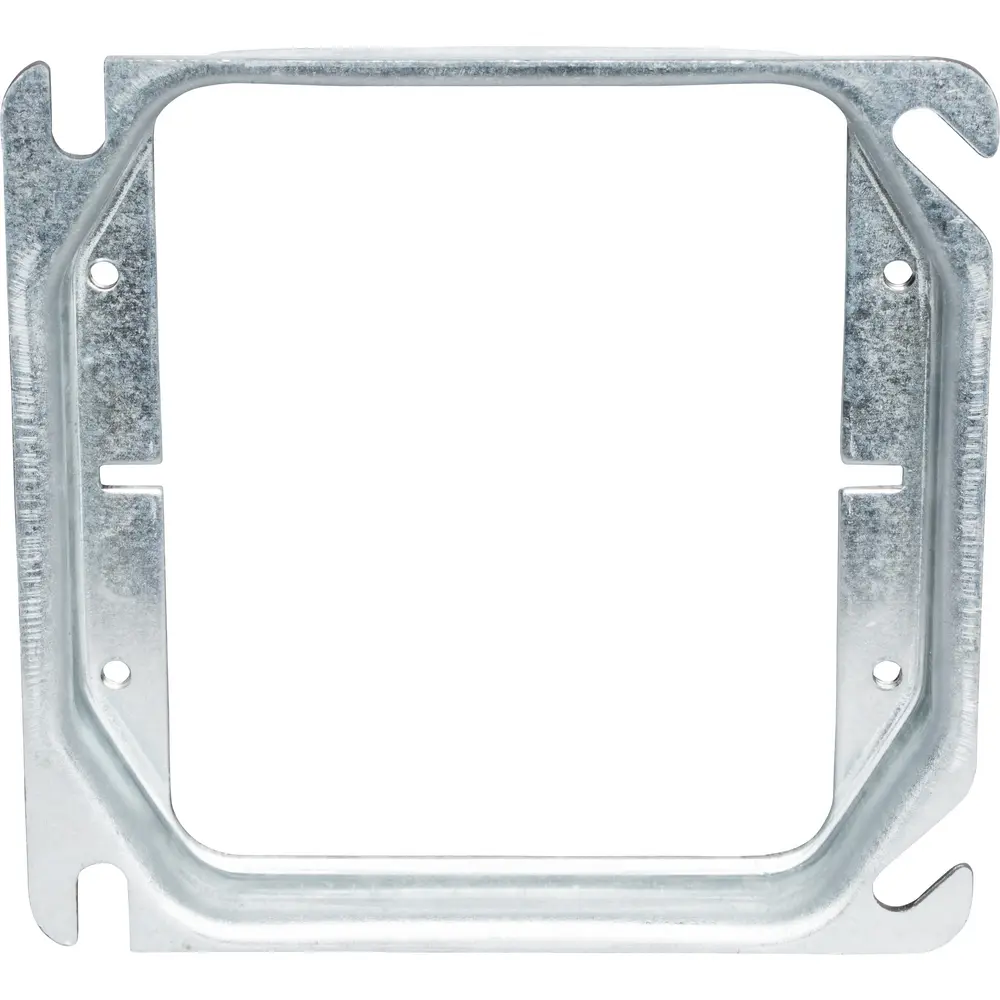 4" Square 2 Gang Device Ring, 1/2" Raised, 5.8 Cu. In.