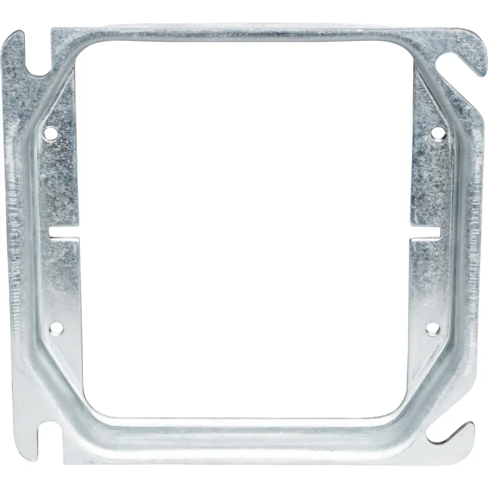 4" Square 2 Gang Device Ring, 1/2" Raised, 5.8 Cu. In.