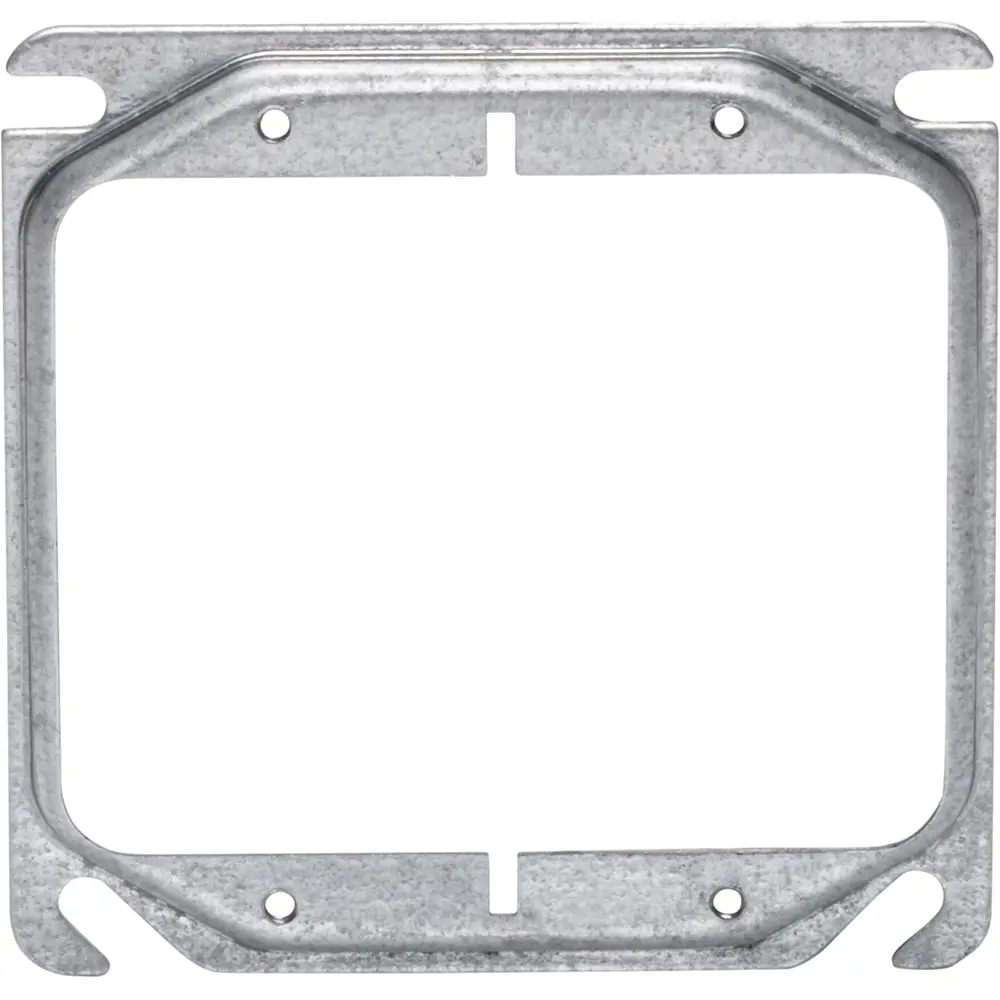 4" Square 2 Gang Device Ring, 1/4" Raised, 3.0 Cu. In.