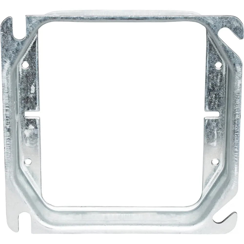 4" Square 2 Gang Device Ring, 5/8" Raised, 7.5 Cu. In.