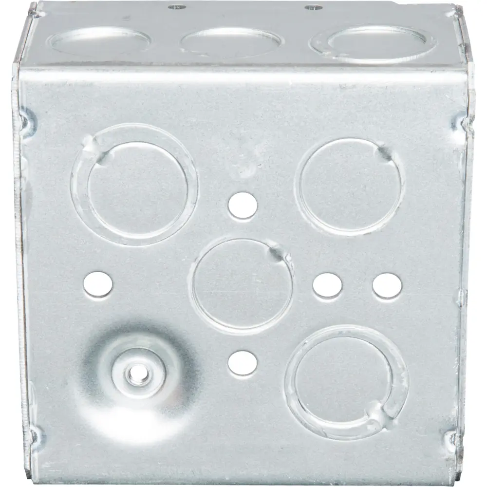 4" Square Box 1-1/2" Deep w/ Raised Ground Emboss