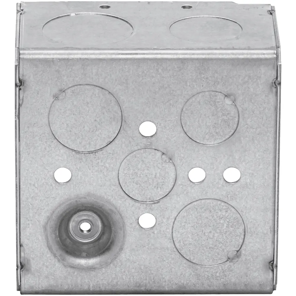 4" Square Box, 1/2", 3/4", 1" KO's, 2-1/8" Deep