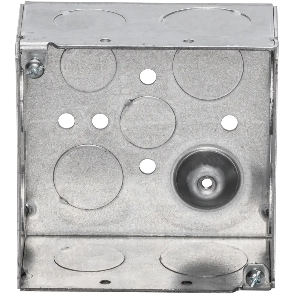 4" Square Box, 1/2", 3/4", 1" KO's, 2-1/8" Deep