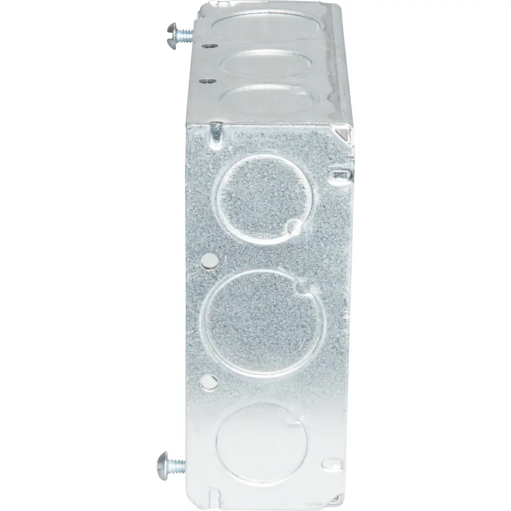 4 Square Box Extension Ring w/ 1/2" & 3/4" KO, 1-1/2" Deep 3 4 Square Box Extension Ring w/ 1/2" & 3/4" KO, 1-1/2" Deep