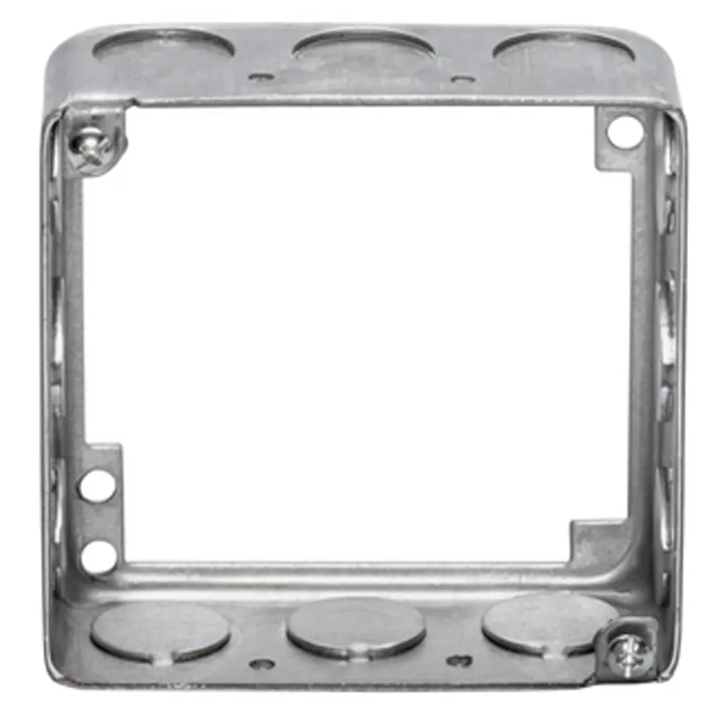 4" Square Box Extension w/ 1/2" KO, 1-1/2" Deep
