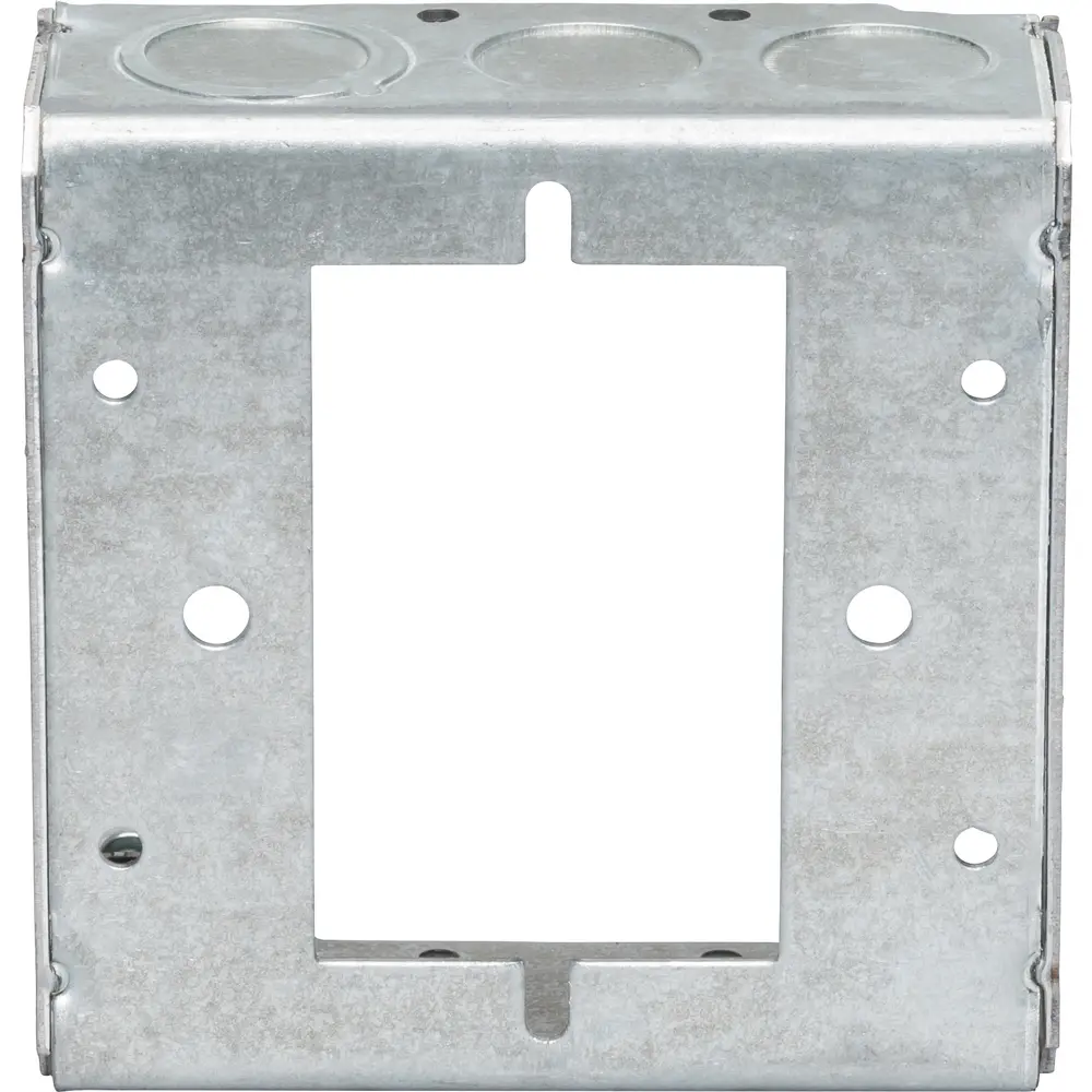 4" Square Box Handy Box Extension, 1/2" MKO's, 1-1/2" Deep