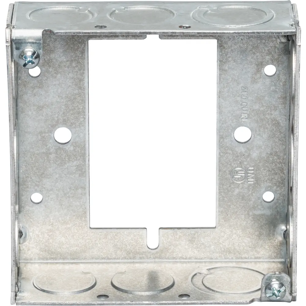 4" Square Box Handy Box Extension, 1/2" MKO's, 1-1/2" Deep
