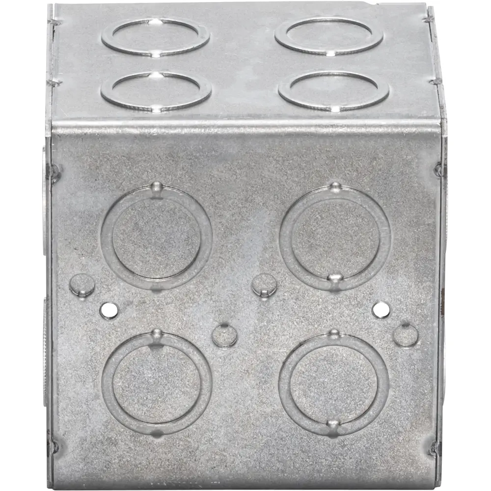 4" Square Box w/ (16) CKO's, 3-1/2" Deep