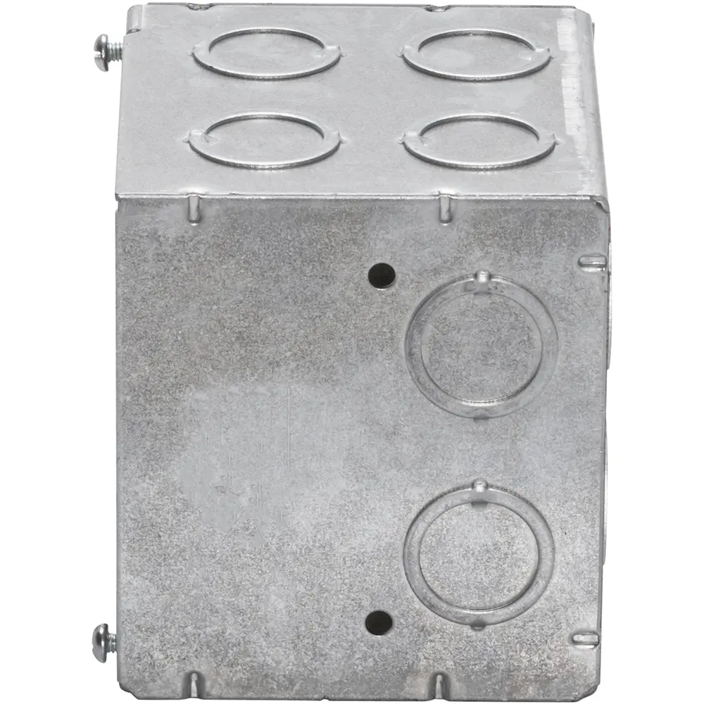 4" Square Box w/ (16) CKO's, 3-1/2" Deep