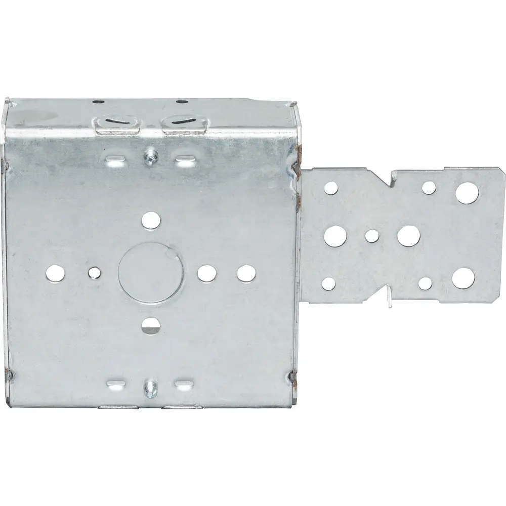 4" Square Box w/ BX/MC Clamps, B Bracket, 1/2" KO's, 1-1/2" Deep
