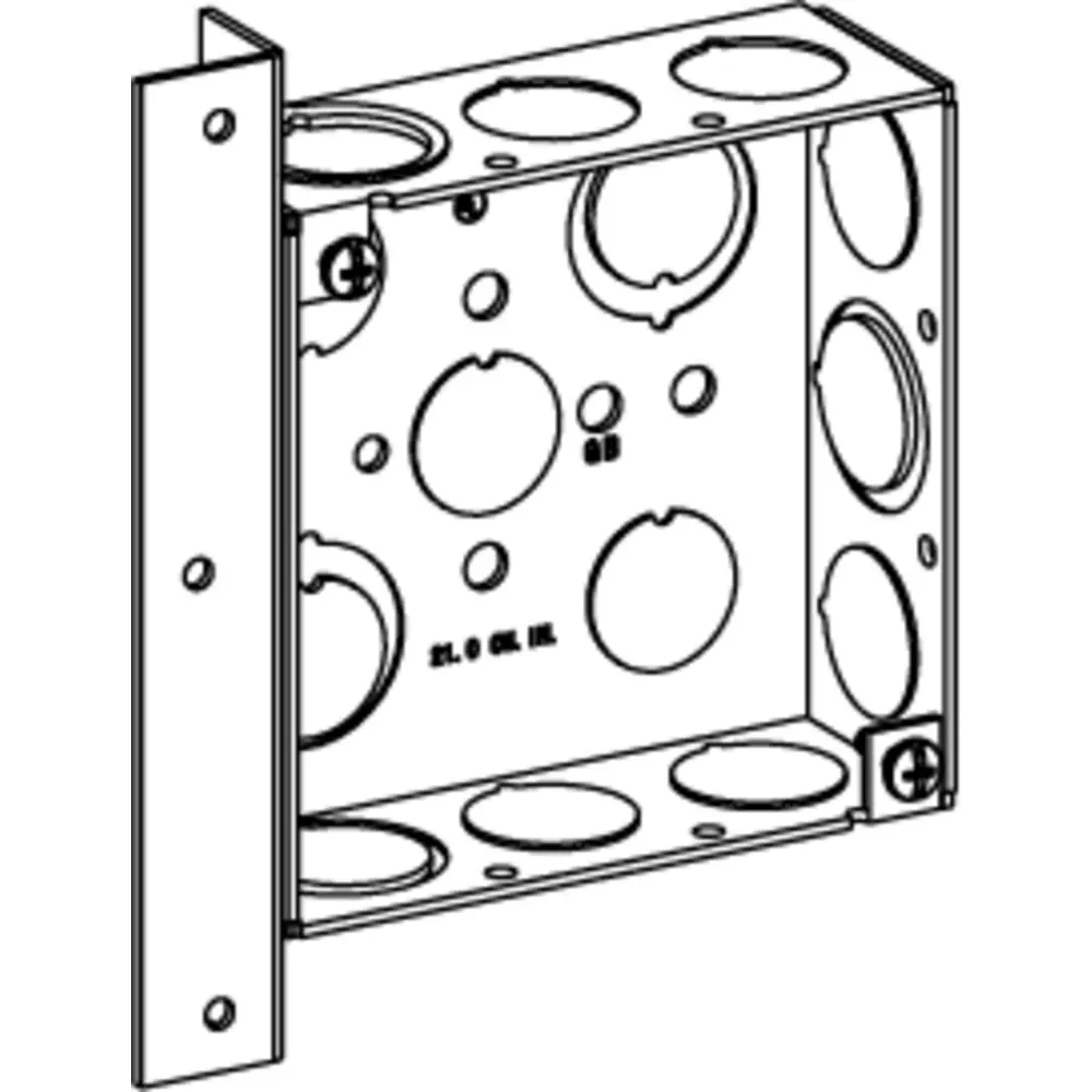 4" Square Box w/ Deep Angle Bracket, 1-1/2" Deep