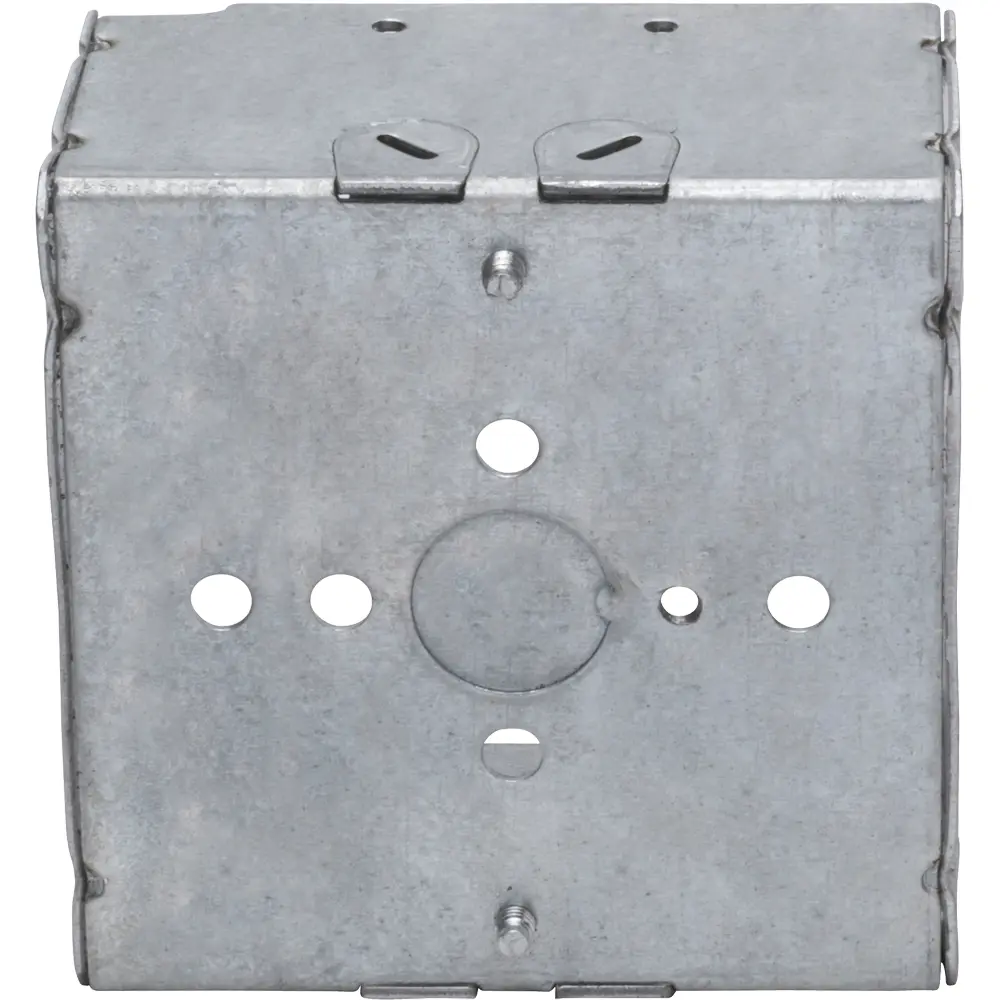 4" Square Box w/ MC Clamps, 1/2" KO's, 2-1/8" Deep