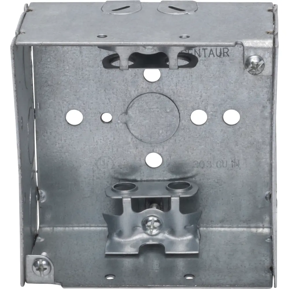 4" Square Box w/ MC Clamps, 1/2" KO's, 2-1/8" Deep