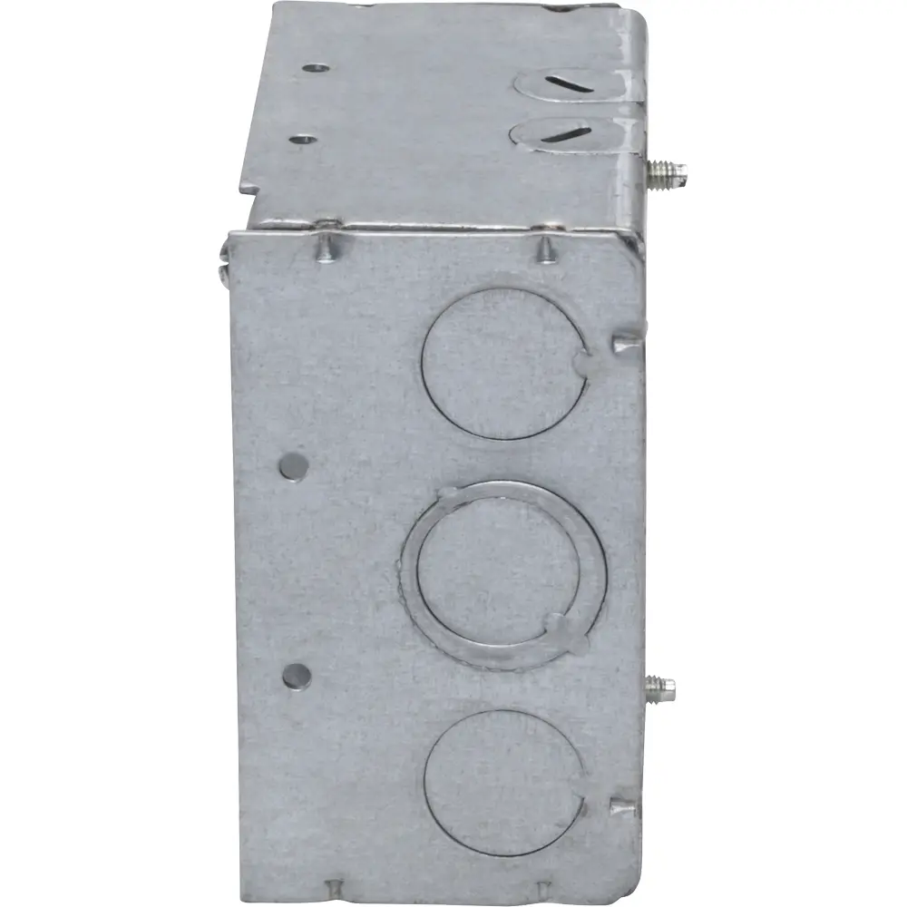 4" Square Box w/ MC Clamps, 1/2" KO's, 2-1/8" Deep 3 4" Square Box w/ MC Clamps, 1/2" KO's, 2-1/8" Deep
