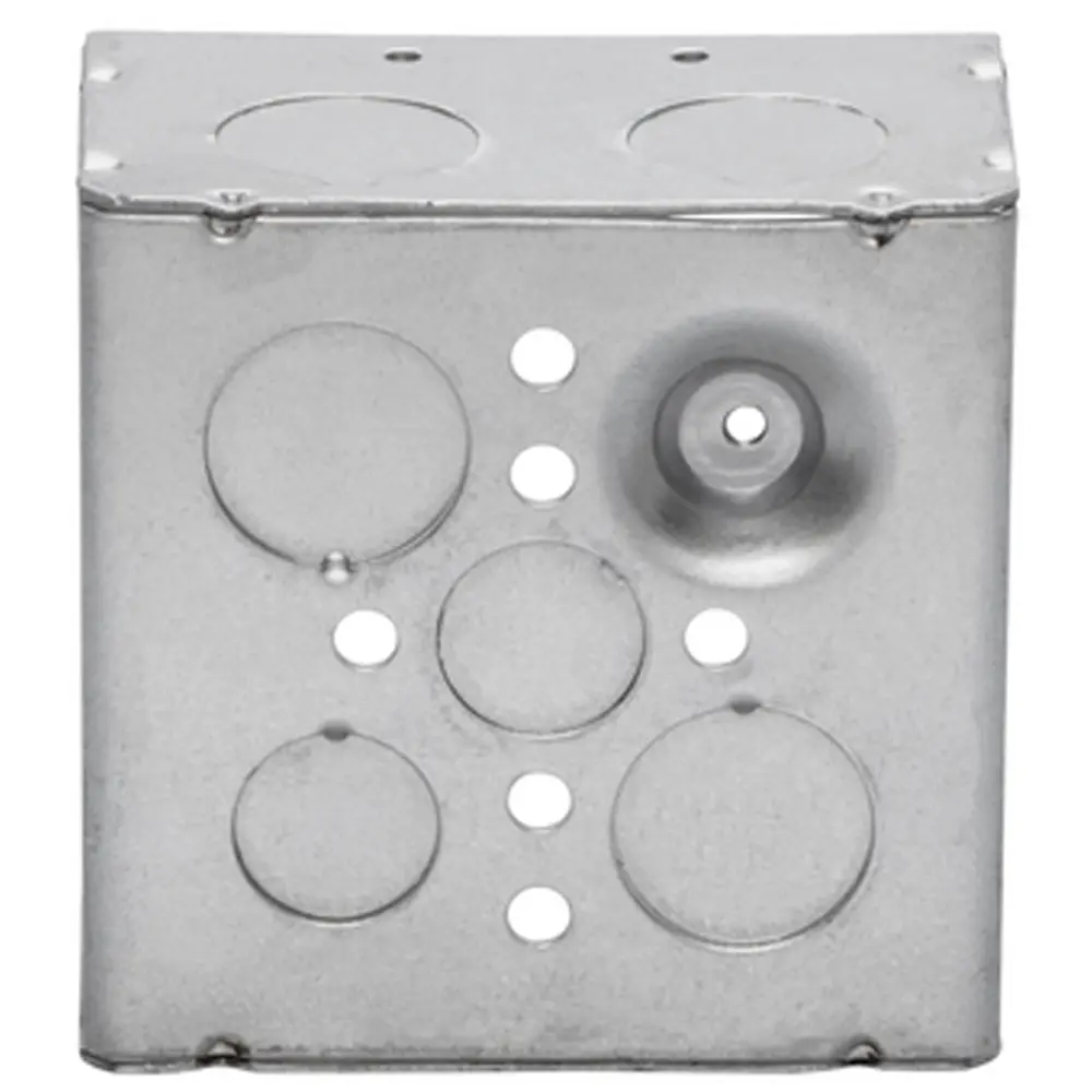 4" Square Box w/ MKO, 1/2", 3/4", 1" KO's, 2-1/8" Deep