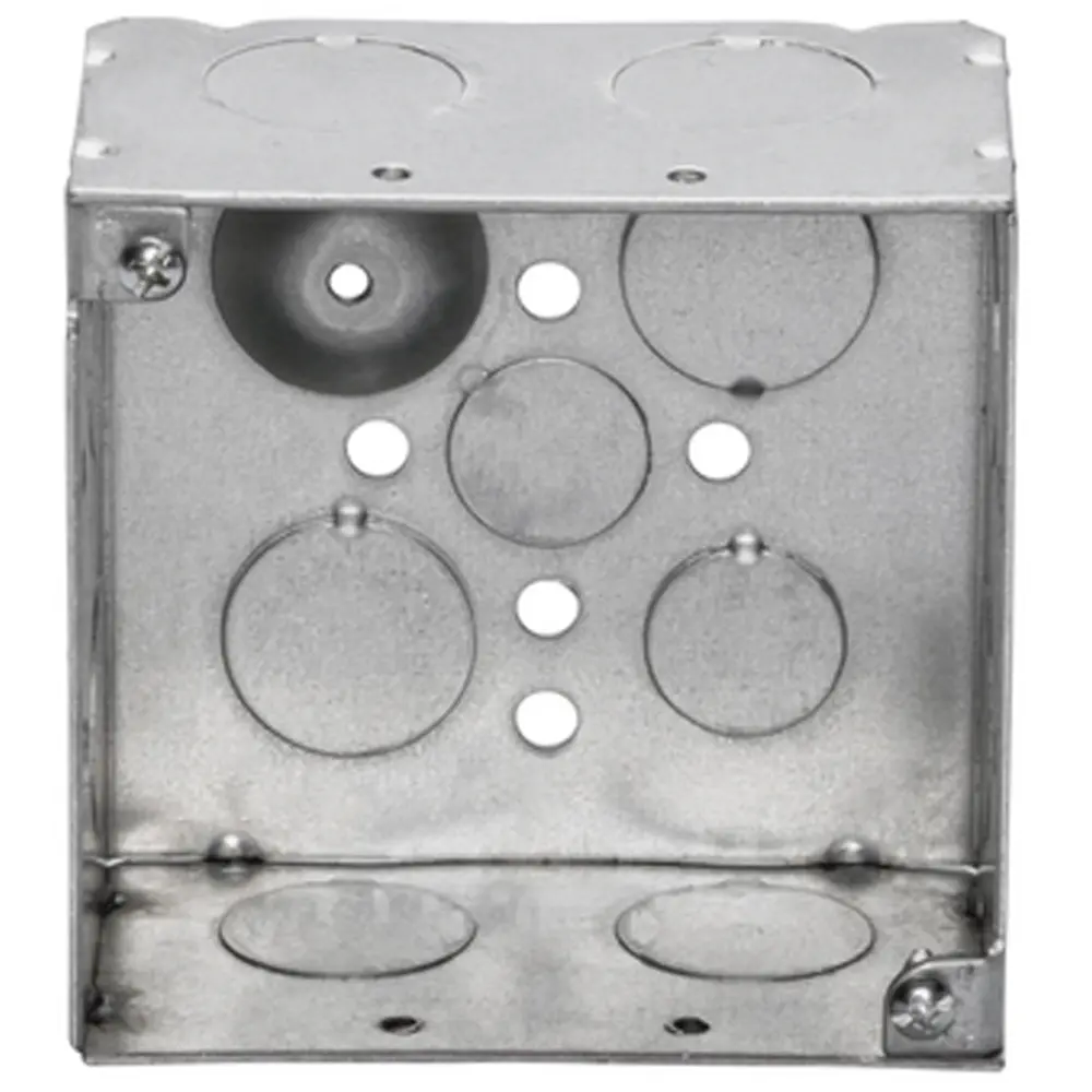 4" Square Box w/ MKO, 1/2", 3/4", 1" KO's, 2-1/8" Deep