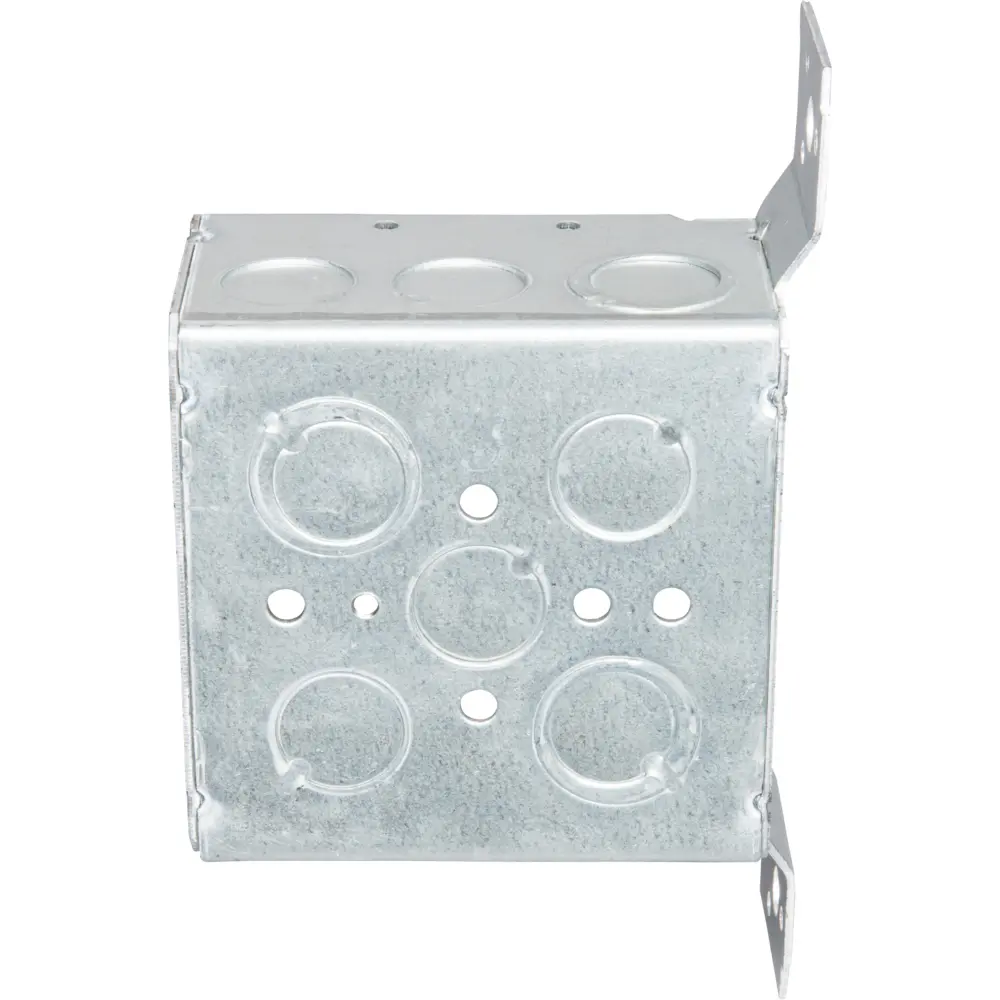 4" Square Box w/ MKO, Flush Bracket, 1/2" MKO's, 2-1/8" Deep