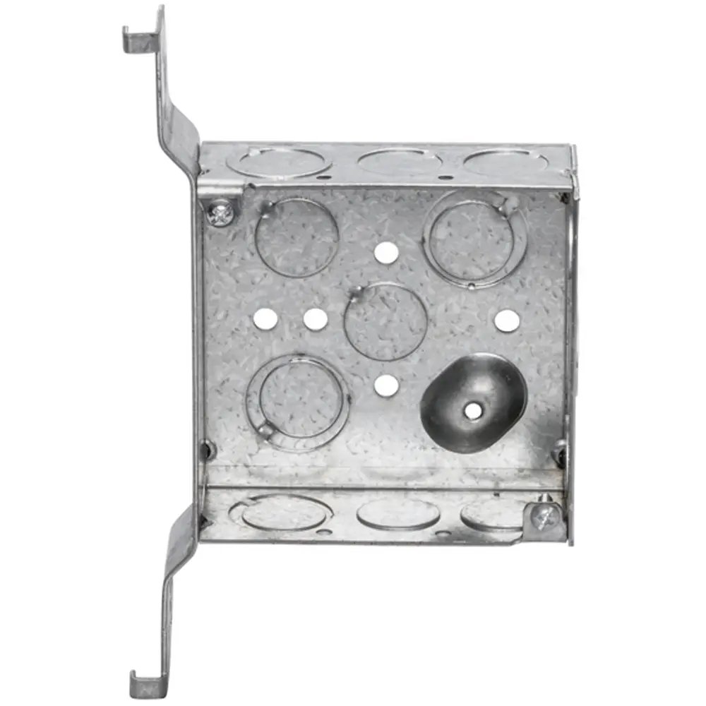 4" Square Box w/ MKO, Wood Stud Bracket, 1/2" MKO's, 1-1/2" Deep