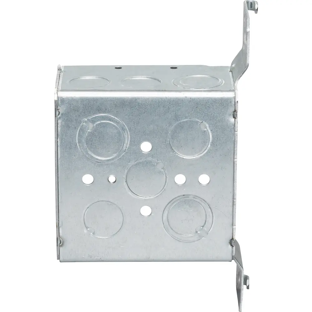 4" Square Box w/ MKO, Wood Stud Bracket, 1/2" MKO's, 2-1/8" Deep