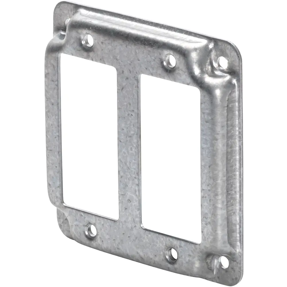 4" Square Industrial Cover, 2 GFCI Or 2 Decorative Switches 2 4" Square Industrial Cover, 2 GFCI Or 2 Decorative Switches