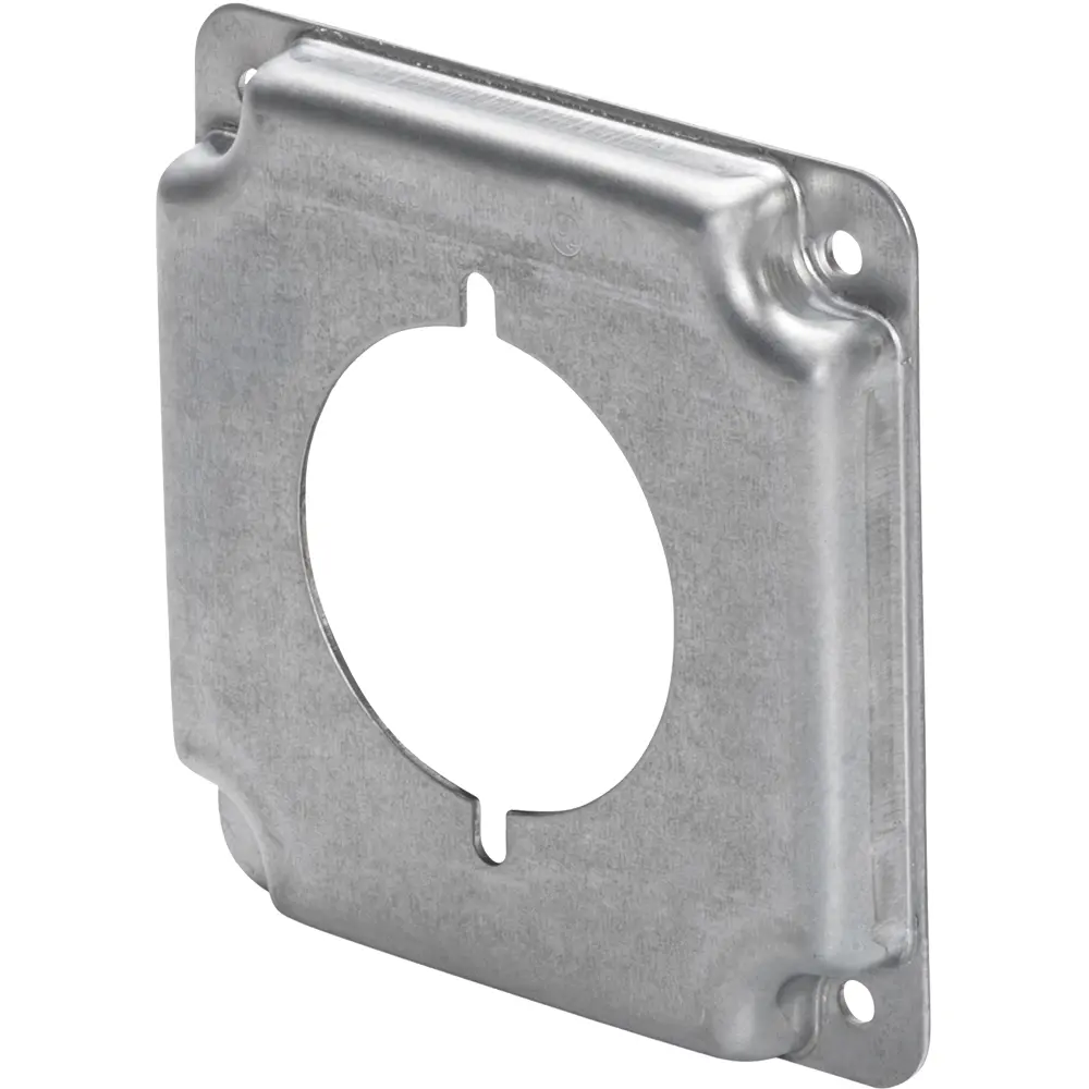 4" Square Industrial Cover w/ Crushed Corners, 2.155" Power Outlet, 40 - 50A 2 4" Square Industrial Cover w/ Crushed Corners, 2.155" Power Outlet, 40 - 50A