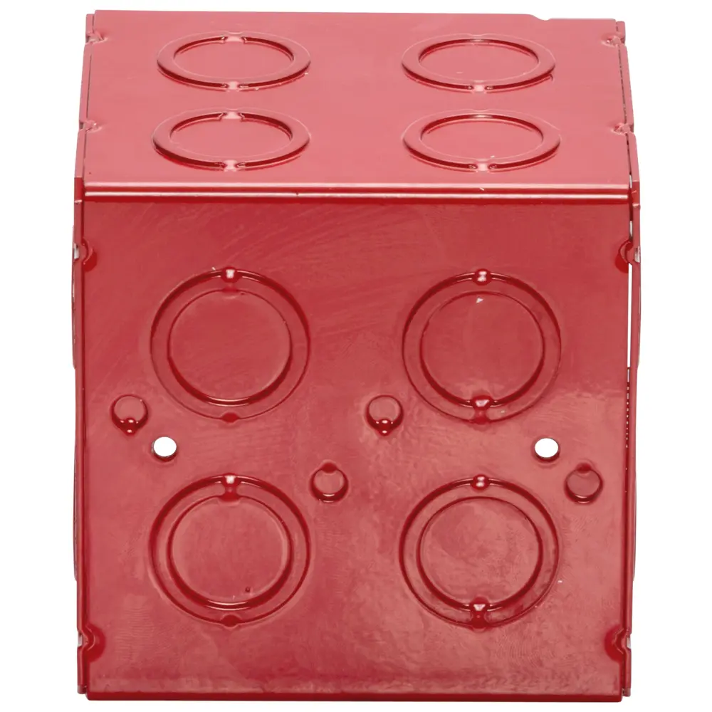 4" Square Red Fire Alarm Box, 3-1/2" Deep 1 4" Square Red Fire Alarm Box, 3-1/2" Deep