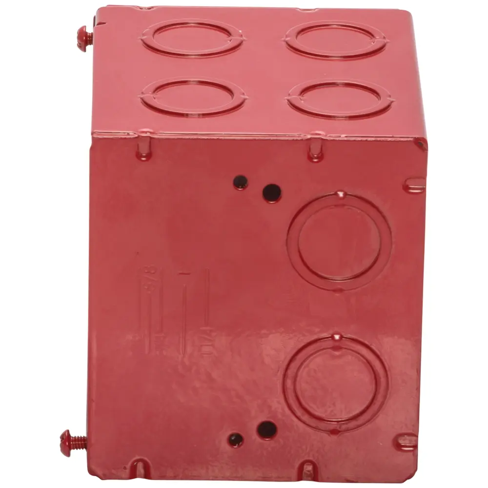 4" Square Red Fire Alarm Box, 3-1/2" Deep 3 4" Square Red Fire Alarm Box, 3-1/2" Deep