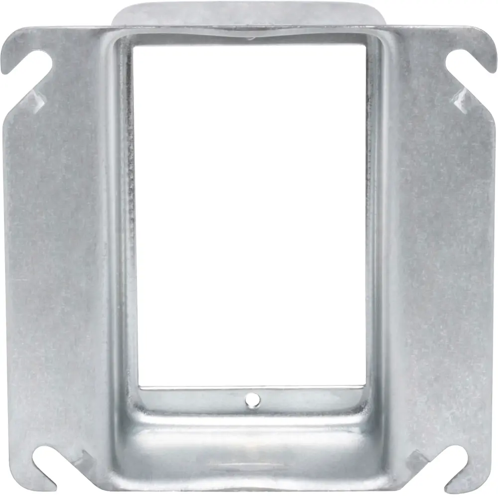 4" Square Single-Gang Device Ring, 1-1/4" Raised, 9.4 Cu. In. 2 4" Square Single-Gang Device Ring, 1-1/4" Raised, 9.4 Cu. In.