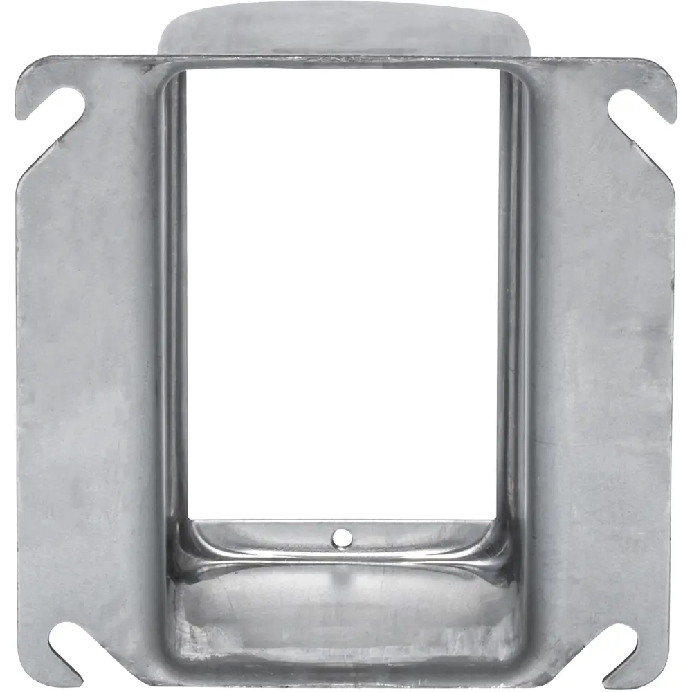 4" Square Single-Gang Device Ring, 2" Raised, 14.4 Cu. In.