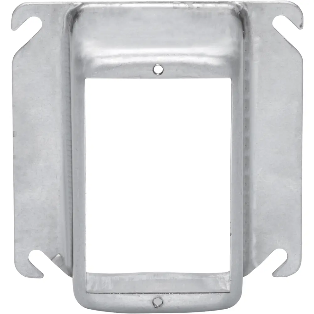 4" Square Single-Gang Device Ring, 2" Raised, 14.4 Cu. In.