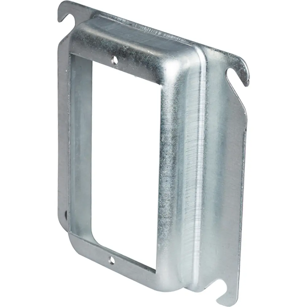 4" Square Single-Gang Device Ring, 3/4" Raised, 5.5 Cu. In.