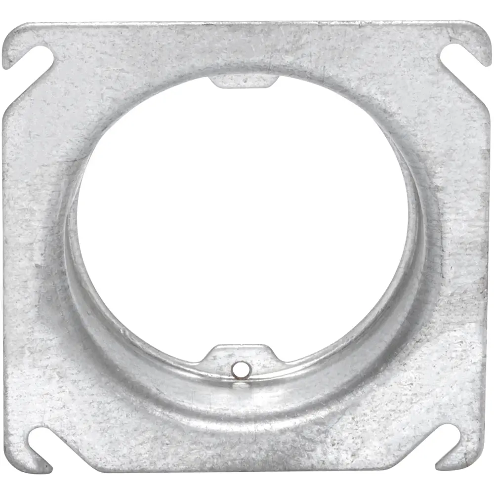4 Square to Round Cover, 1/2" Raised, Open, Ears (2) 3/4" O.C