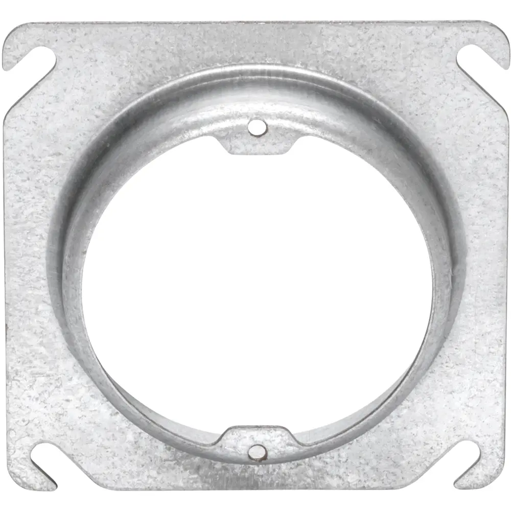 4 Square to Round Cover, 1/2" Raised, Open, Ears (2) 3/4" O.C