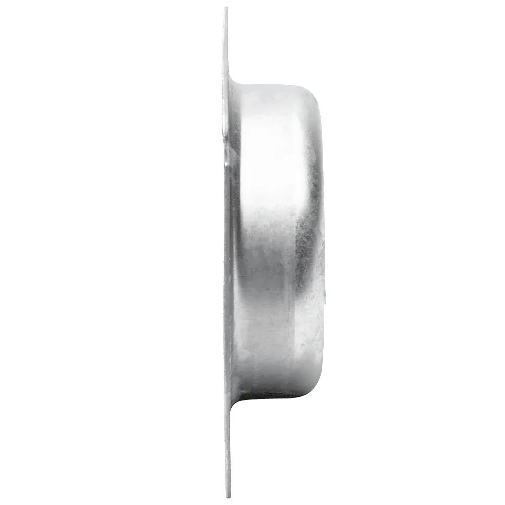 4" Square to Round Cover, 1" Raised, Open, Ears (2) 3/4" O.C.
