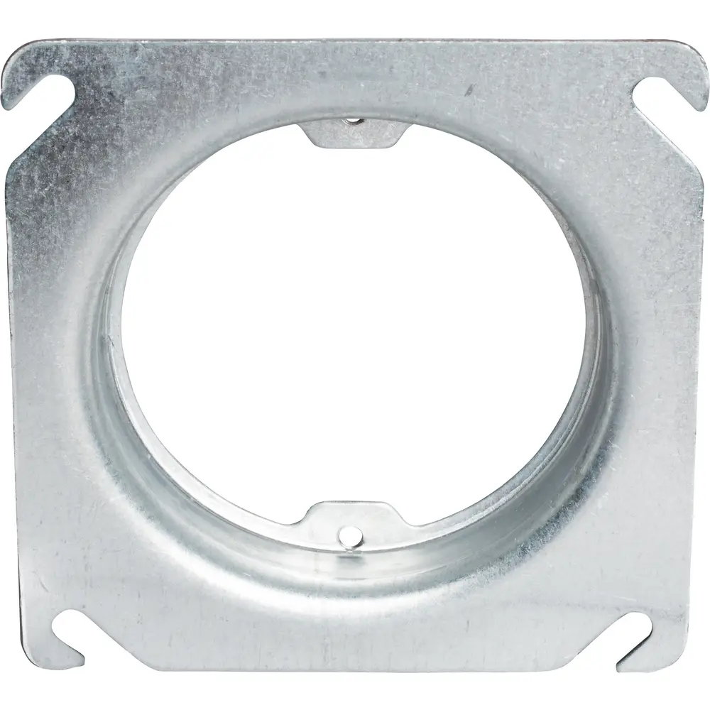 4" Square to Round Cover, 5/8" Raised, Open, Ears (2) 3/4" O.C. 1 4" Square to Round Cover, 5/8" Raised, Open, Ears (2) 3/4" O.C.