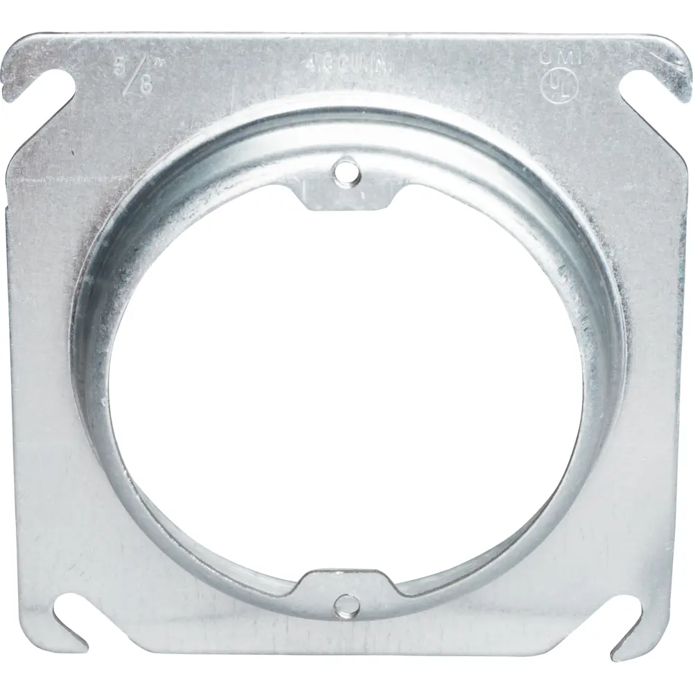 4" Square to Round Cover, 5/8" Raised, Open, Ears (2) 3/4" O.C. 3 4" Square to Round Cover, 5/8" Raised, Open, Ears (2) 3/4" O.C.