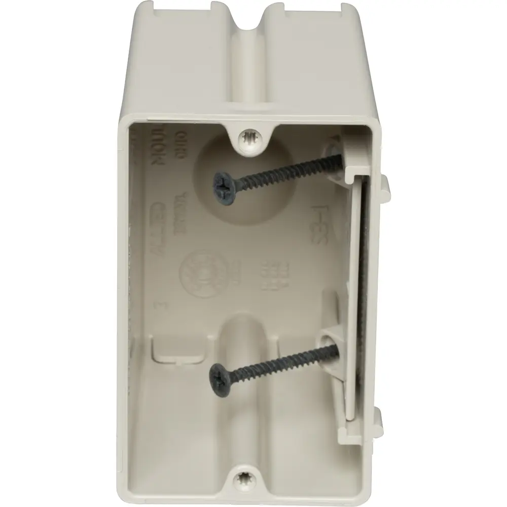 23 Cu. In. Single-Gang Adjustable Electrical Box, Polycarbonate, Beige