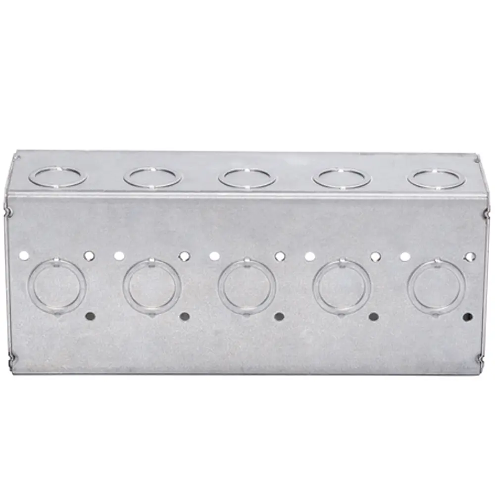 6-Gang Masonry Box, (4) CKO's, 2-1/2" Deep