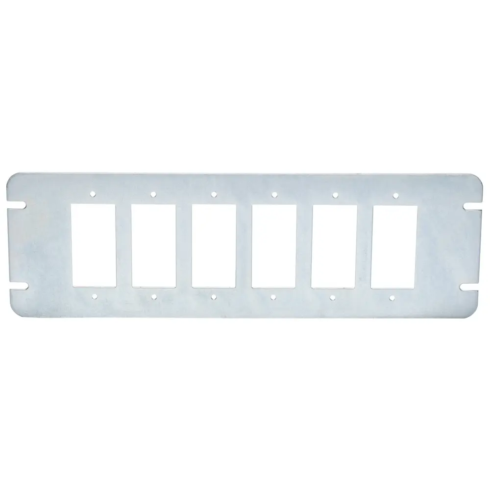 6-Gang Steel Flat GFCI Cover 1 6-Gang Steel Flat GFCI Cover