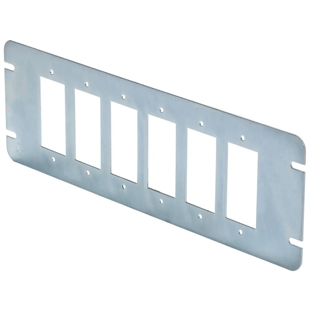 6-Gang Steel Flat GFCI Cover 2 6-Gang Steel Flat GFCI Cover