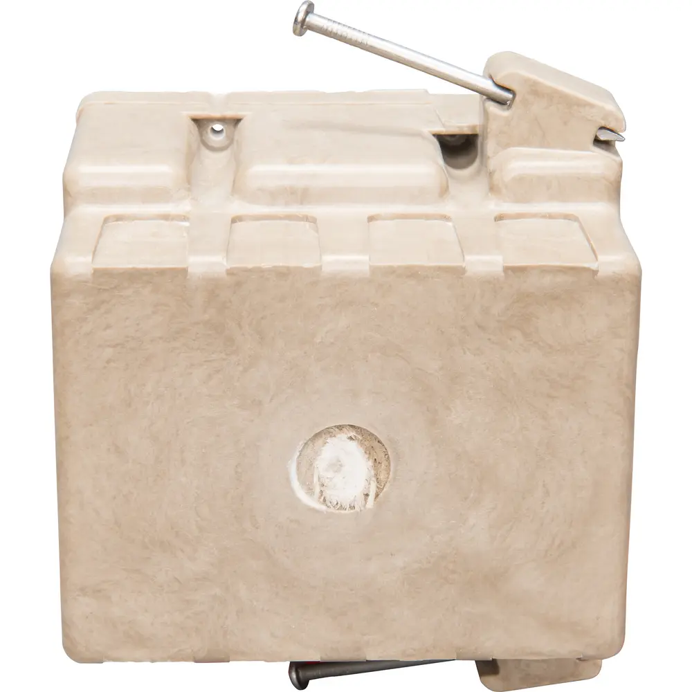 2-Gang Electrical Box w/ Nails, 37 Cu. In., New Work, Off White