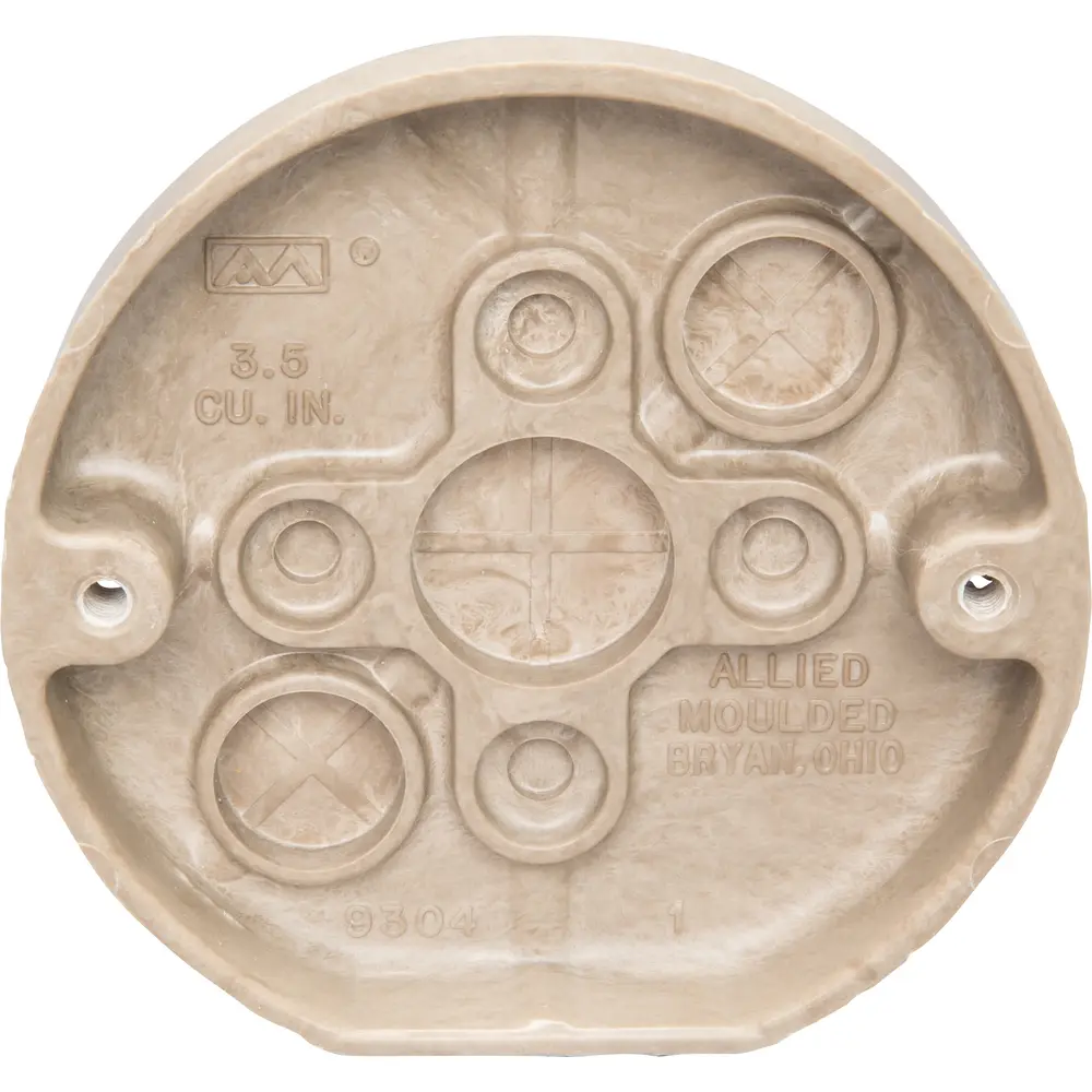 3/0 Round Pan Box, 3.5 Cu. In., Off White