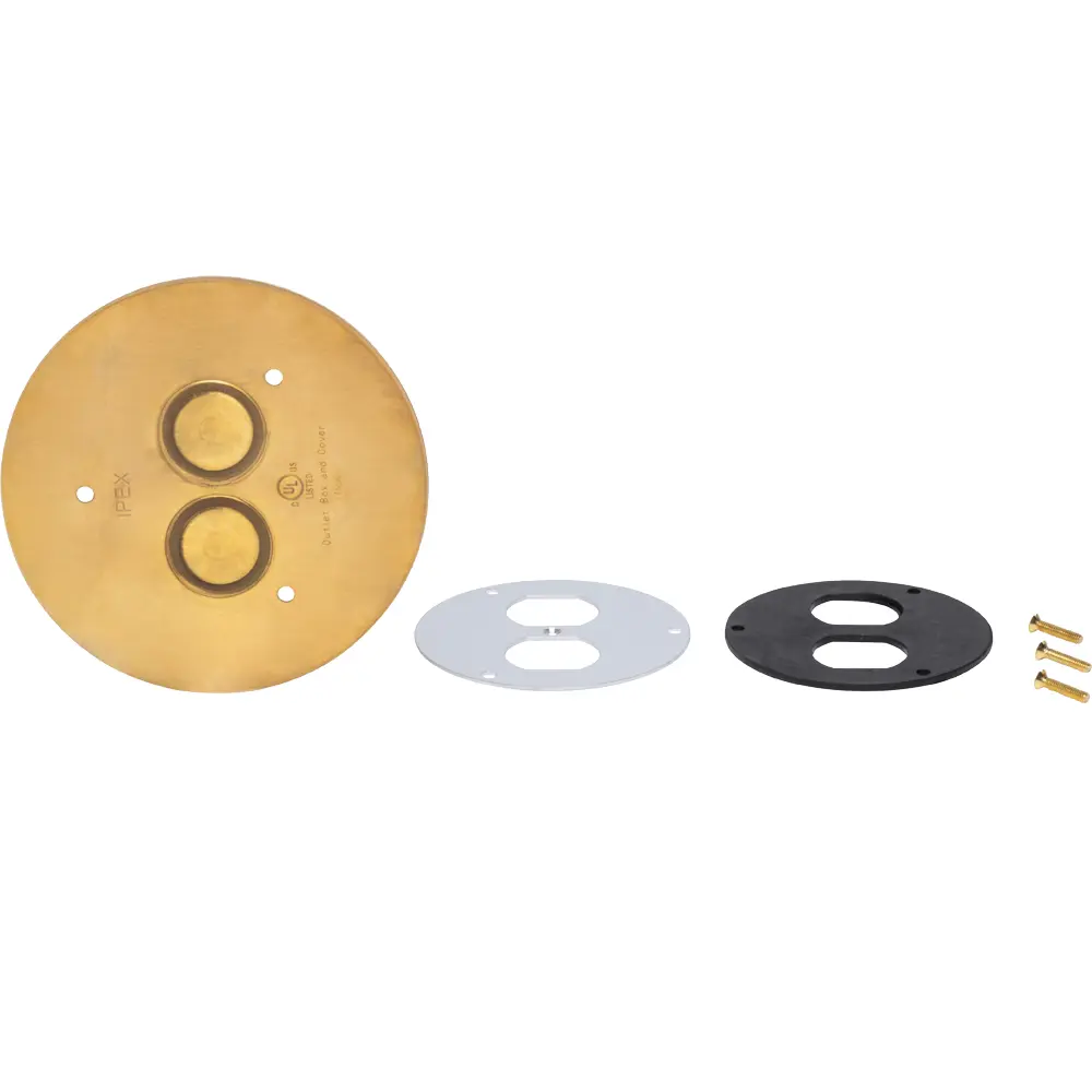 Brass Double Screw Plug Floor Box Cover